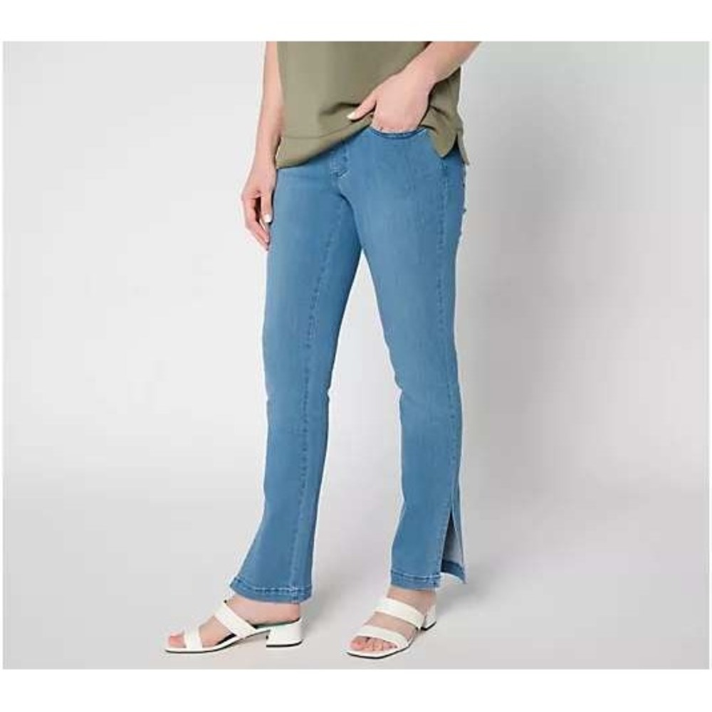 Belle by‎ Kim Gravel Regular Primabelle Denim Vented Straight Jean Blue 16